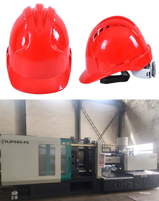 Red Safety Helmet Making Injection Molding Machine With High Otput