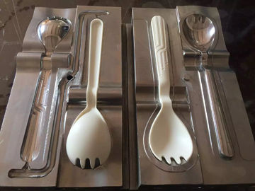 Spoon Fork Tableware Custom Plastic Molding One - Time Two Cavities For Ice Cream