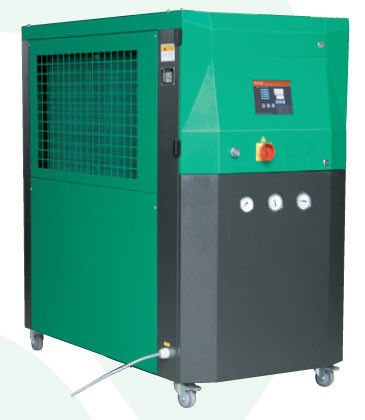 Green High Capacity Industrial Water Chiller Unit 4W Wooden Box Packing